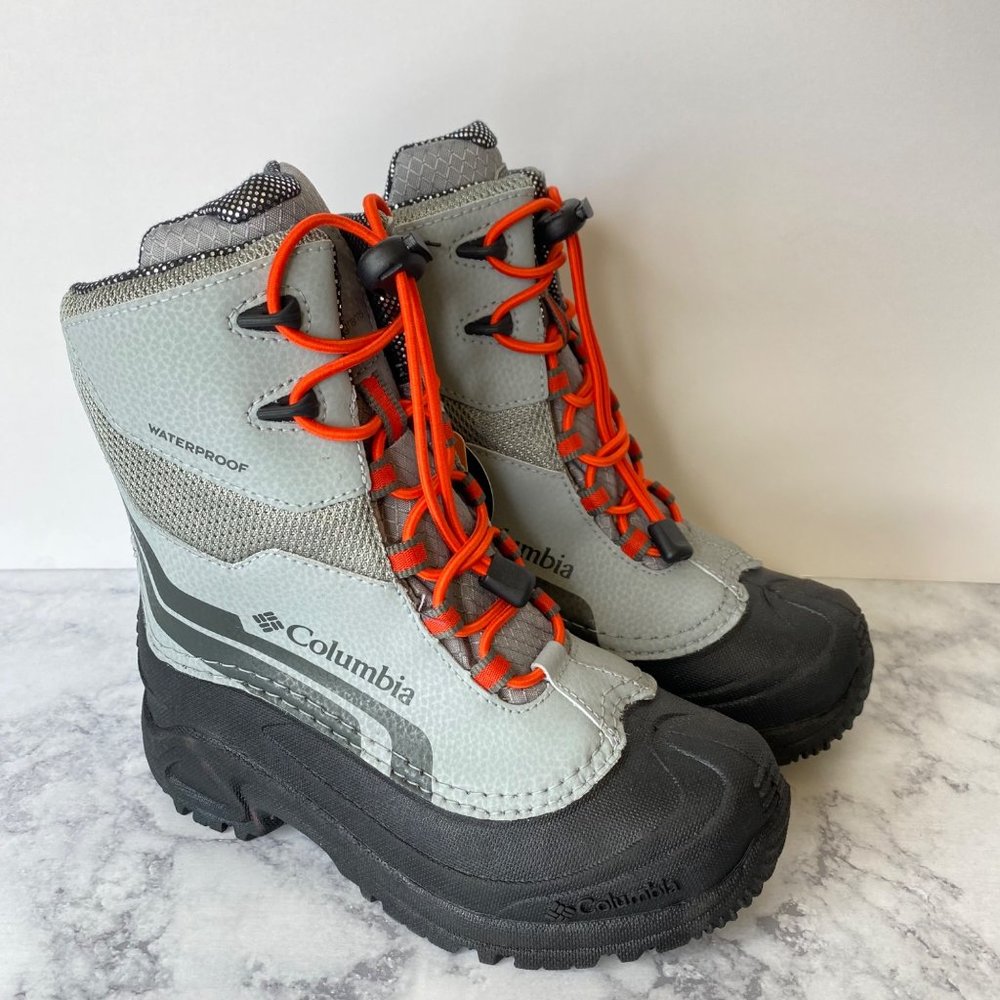 Columbia Bugaboot Plus IV Omni-Heat Snow Boots Kids' Size 2 Gray BY5955-036 New